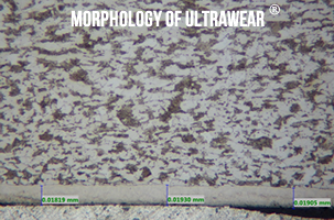 morphology of Ultrawear in a cut-away